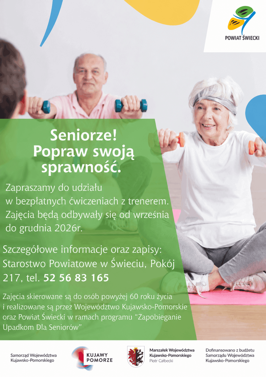 Uwaga Seniorzy! Ruszył nabór do Programu Zapobiegania Upadkom – zapisz się...