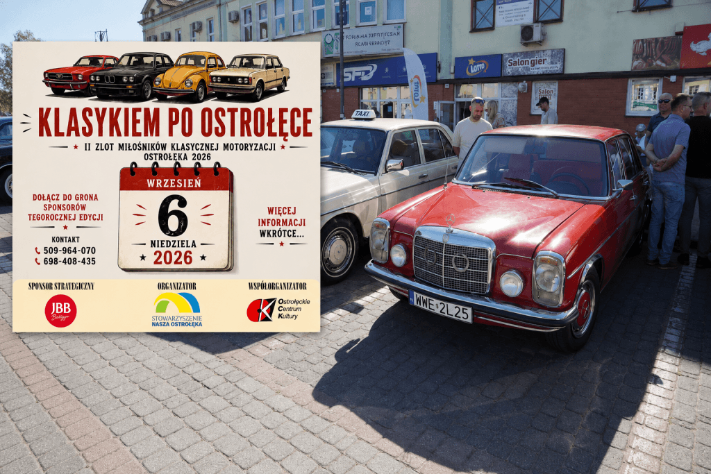 OstrołękaZabytkowe samochody znów zjadą do miasta. Nadchodzi II edycja „Klasykiem po Ostrołęce” 0
