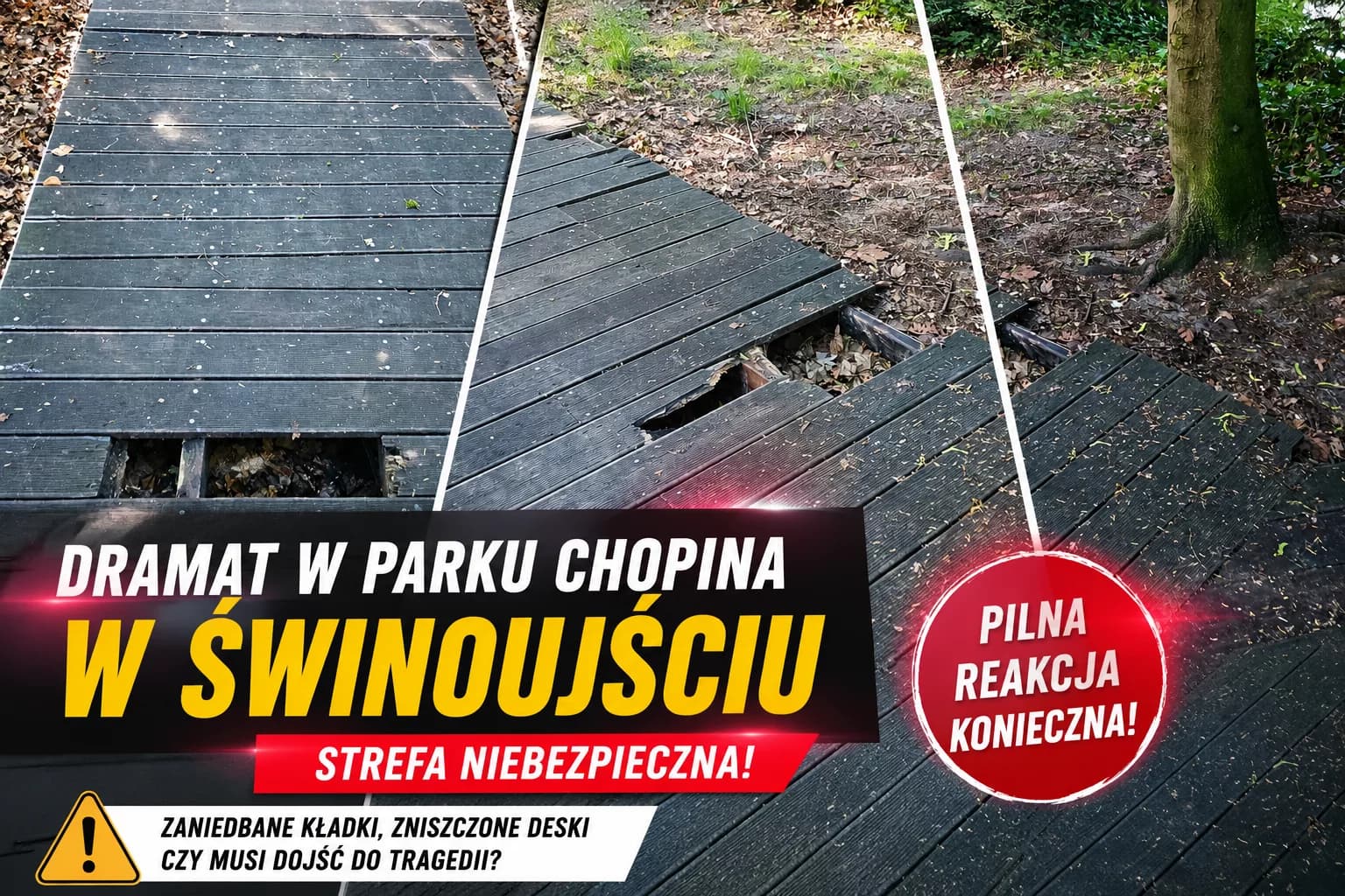 Dramat w Parku Chopina w Świnoujściu. Czy musi dojść do tragedii, aby ktoś zareagował?