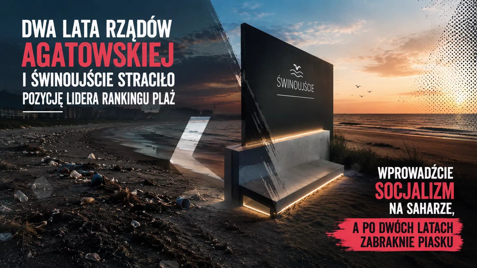 Dwa lata rządów Agatowskiej i Świnoujście straciło pozycję lidera rankingu plaż