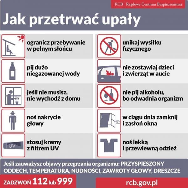 Nadciąga fala upałów. Zadbaj o siebie, najbliższych i zwierzęta