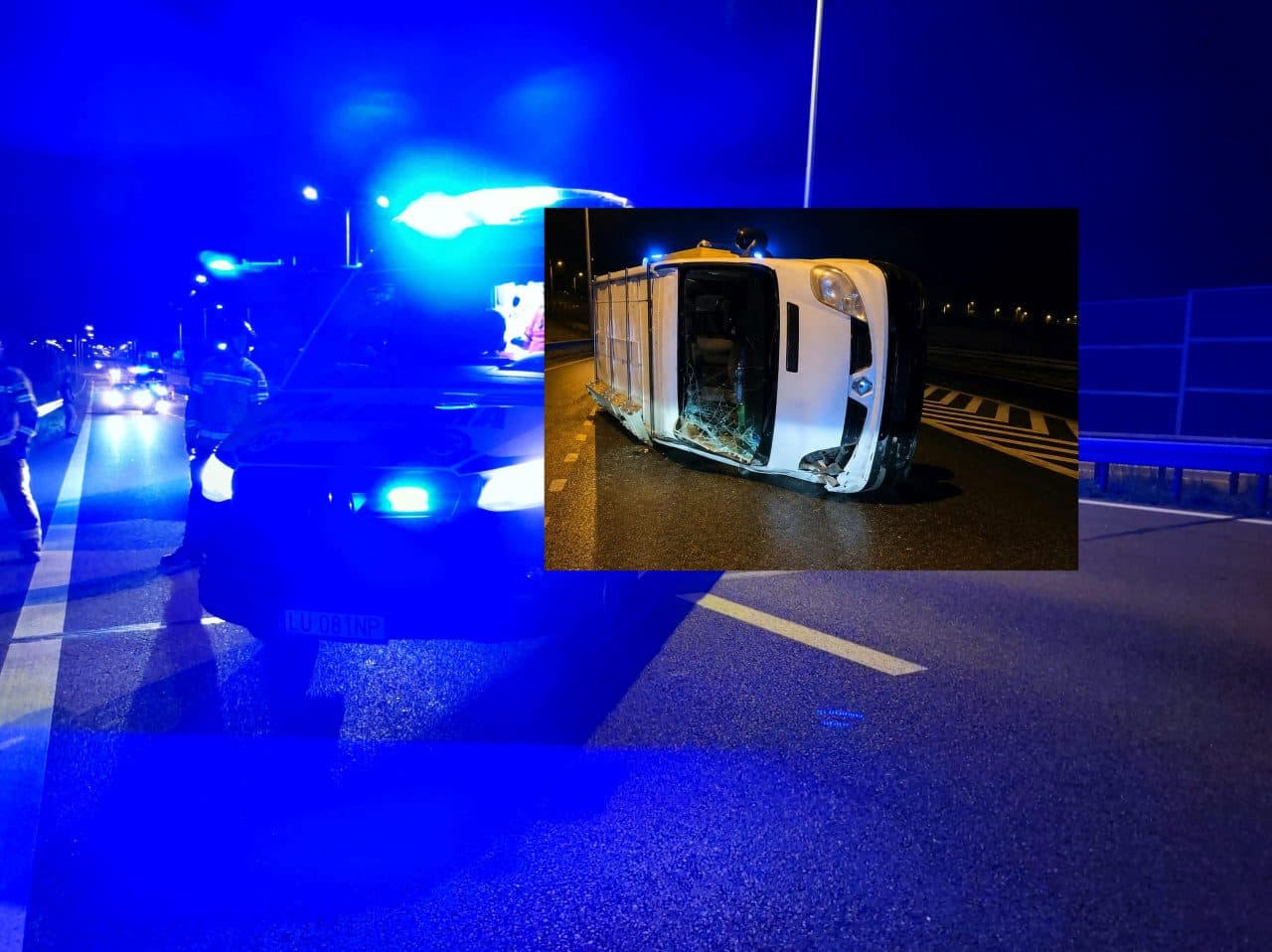 Było za szybko na łuku jezdni. Trzy osoby w szpitalu po wypadku na ekspresówce