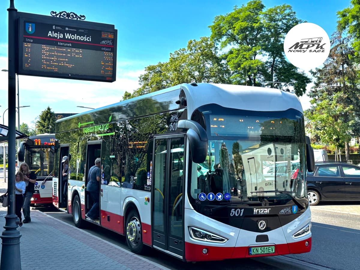 Nowe autobusy elektryczne już wożą pasażerów w Nowym Sączu