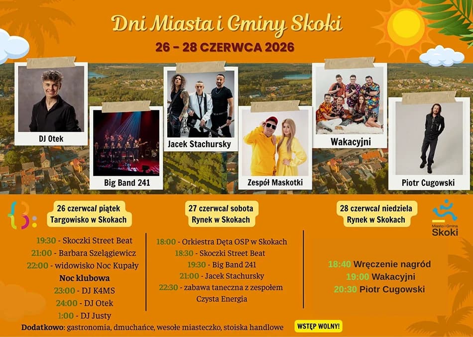 Upał zmienia program Dni Miasta i Gminy Skoki