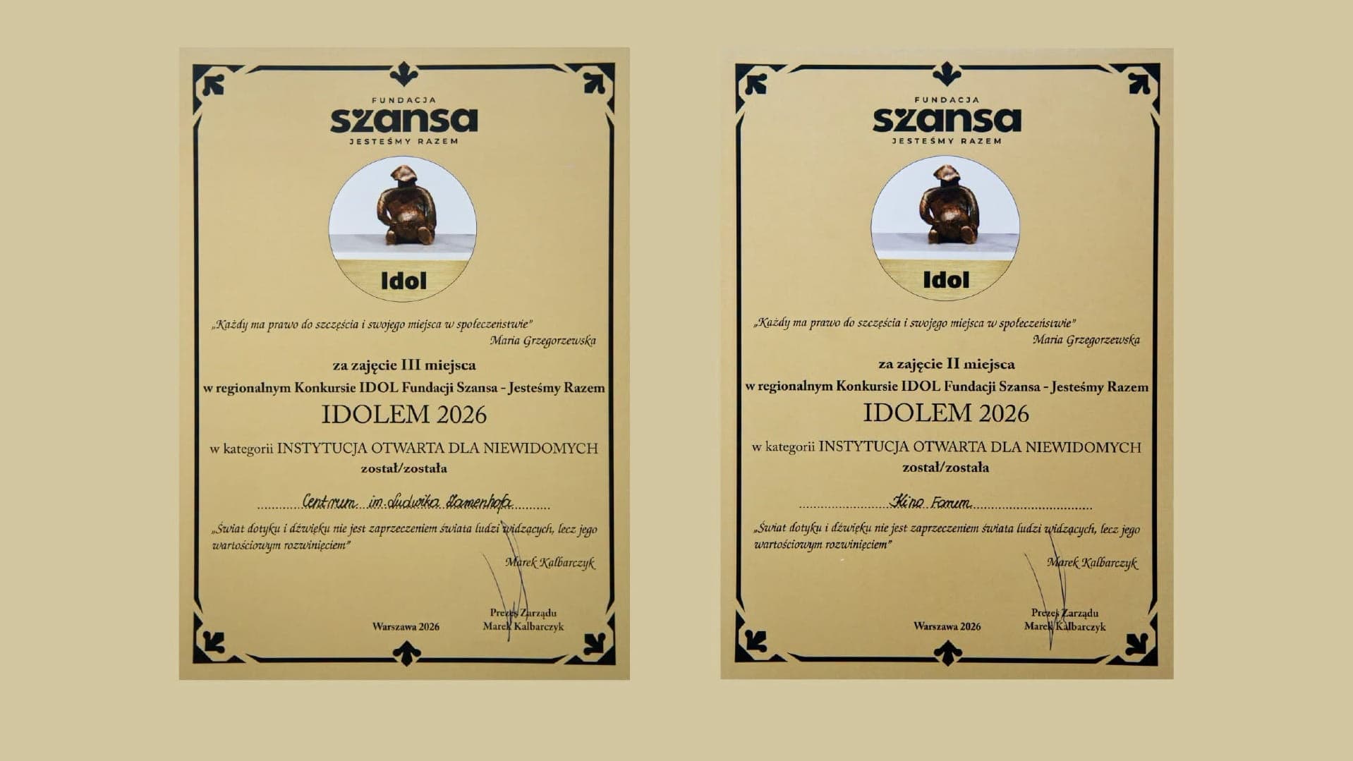BIAŁYSTOK Białostocki Ośrodek Kultury laureatem konkursu „Idol”