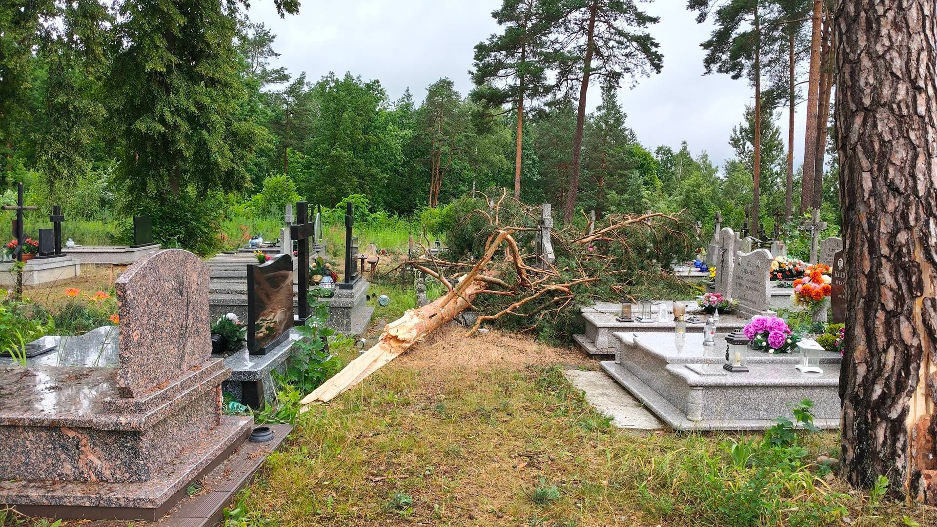 REGION Wichura nie oszczędziła cmentarza. Mieszkańcy wspólnie ratują miejsce pamięci