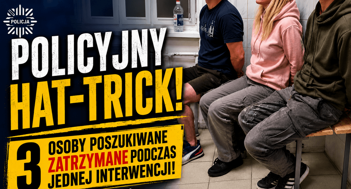 Policyjny hat-trick. Trzy osoby zatrzymane podczas jednej interwencji