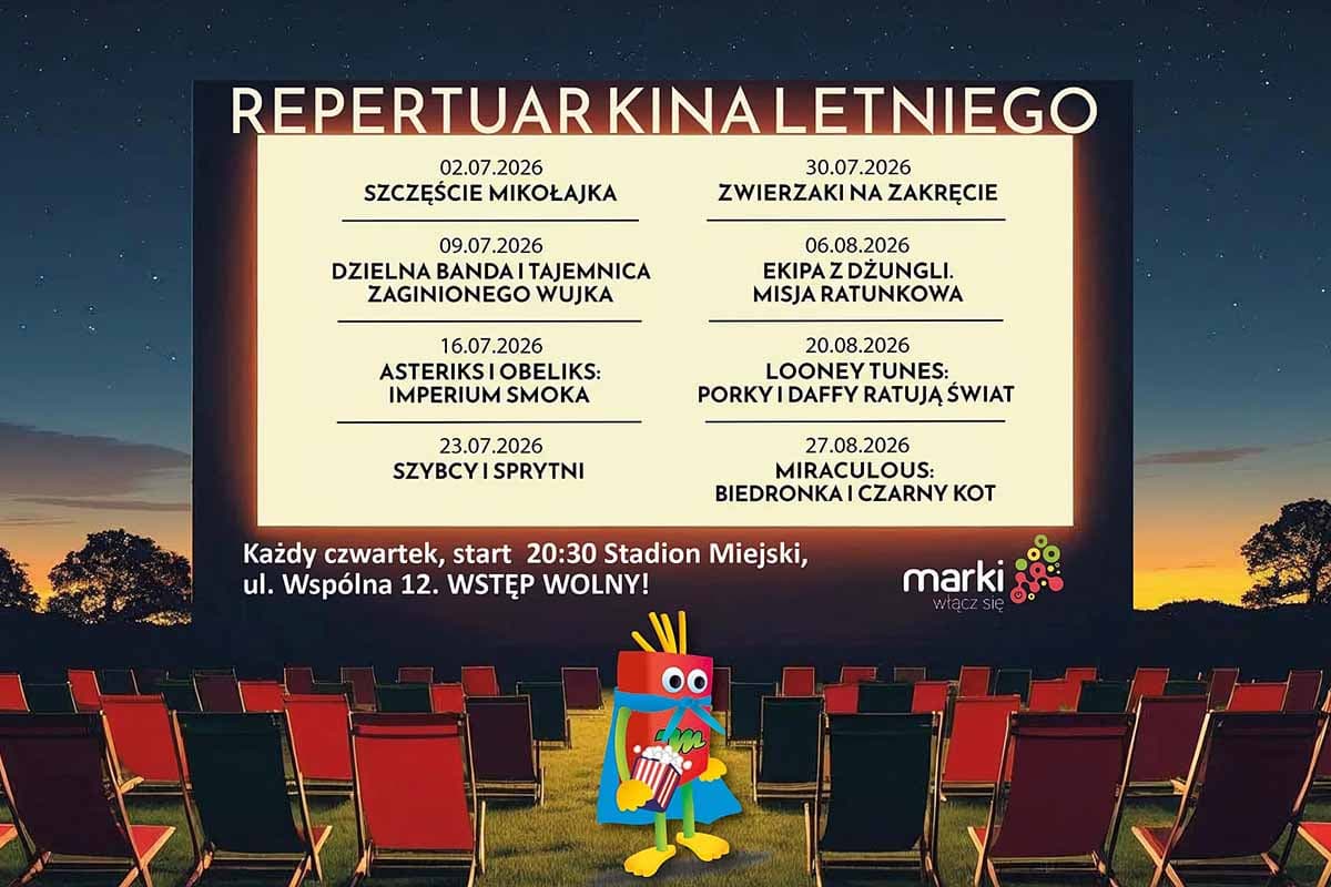 Kino pod chmurką wraca do Marek. Przed nami osiem wakacyjnych seansów