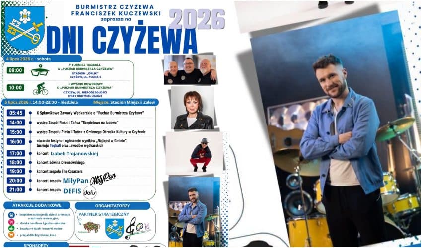 Dziś startują Dni Czyżewa. Przed nami dwa dni koncertów i sportowych emocji
