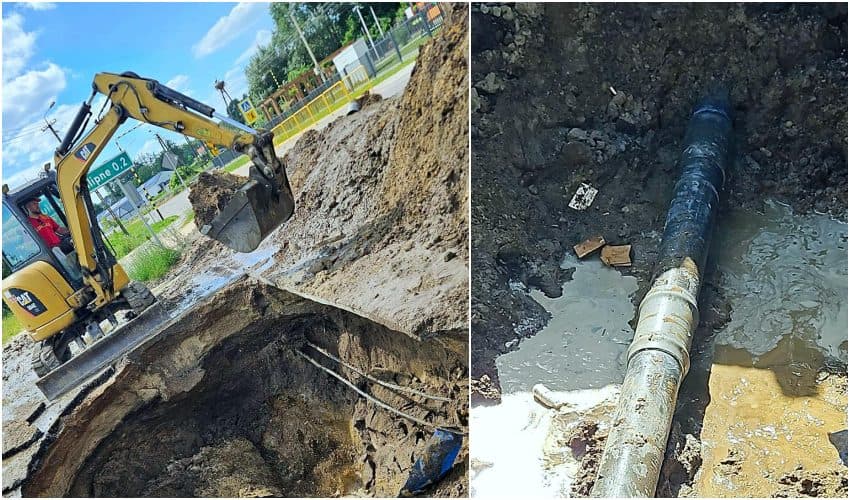 Awaria przy szkole w Kuleszach Kościelnych. Wójt Grodzki: Sytuacja jest już opanowana