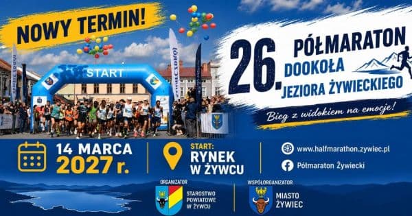 26. PÓŁMARATON DOOKOŁA JEZIORA ŻYWIECKIEGO ODBĘDZIE SIĘ 14 MARCA 2027 ROKU
