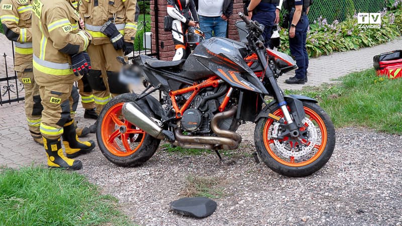 43-latek stracił panowanie nad motocyklem