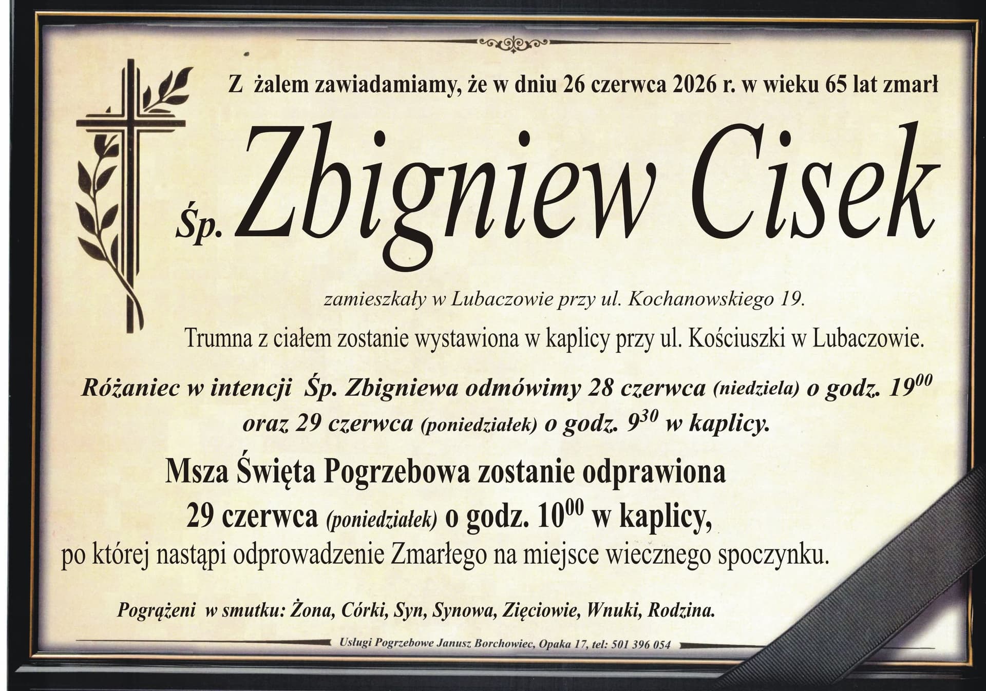 Zmarł Zbigniew Cisek [65 lat]
