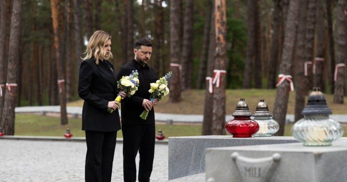 Wołodymyr Zełenski oddał hołd polskim ofiarom. Prezydent przypomniał o zbrodniach