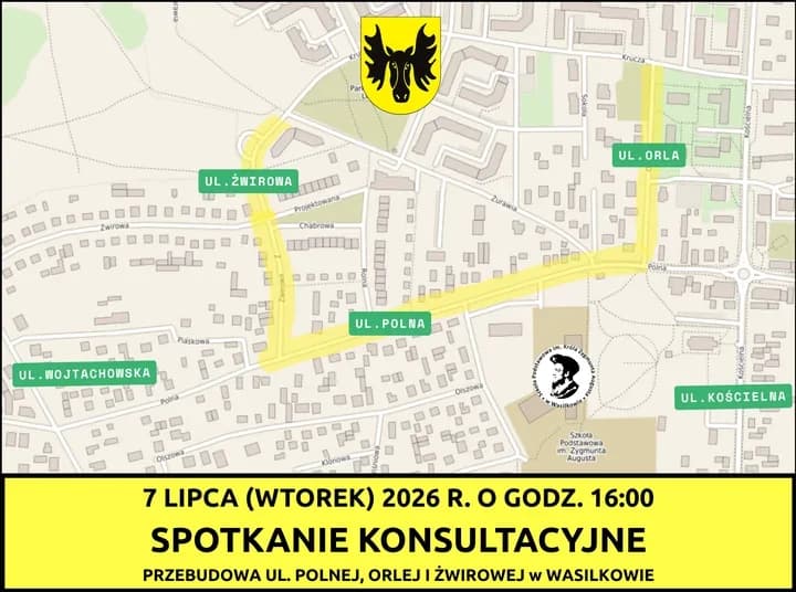 W Wasilkowie ruszają konsultacje o Polnej i Orlej. Na stole dwa projekty