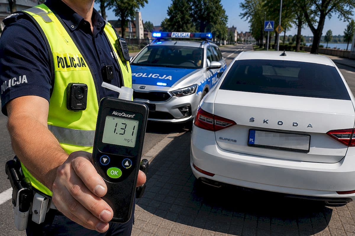 Jechał skodą, mając ponad 2,7 promila. Zareagował świadek