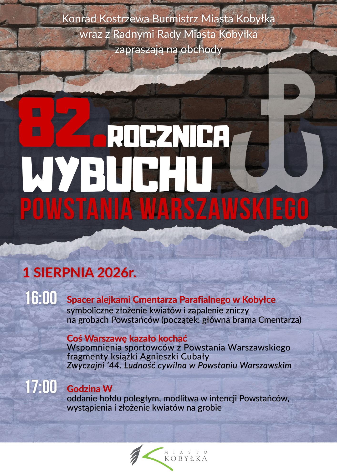 Kobyłka uczci 82. rocznicę wybuchu Powstania Warszawskiego. Mieszkańcy spotkają się podczas Godziny „W”