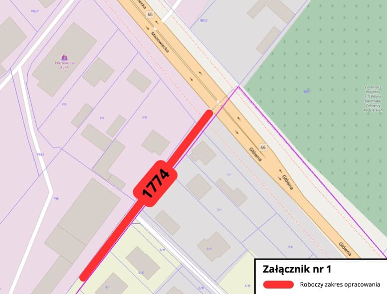 Miasto Zambrów planuje budowę ulicy na granicy samorządu