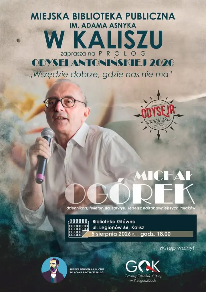 Michał Ogórek spotka się z czytelnikami w kaliskiej bibliotece