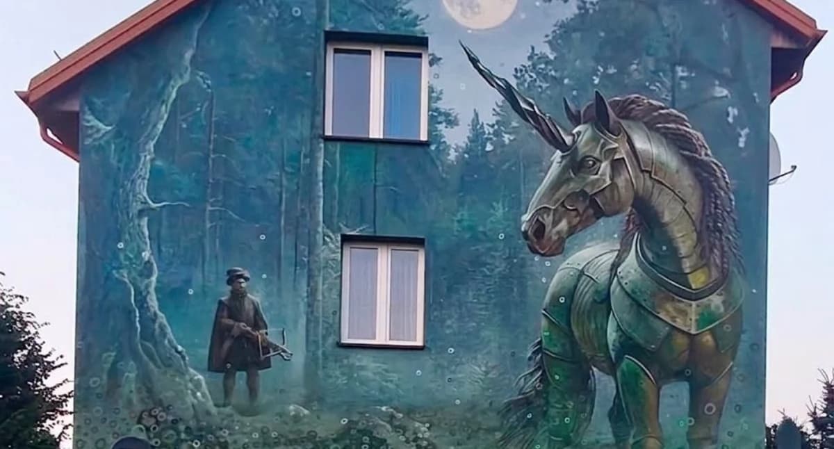 Nowy mural dołącza do symboli Jednorożca. Gmina zyskuje kolejną atrakcję turystyczną