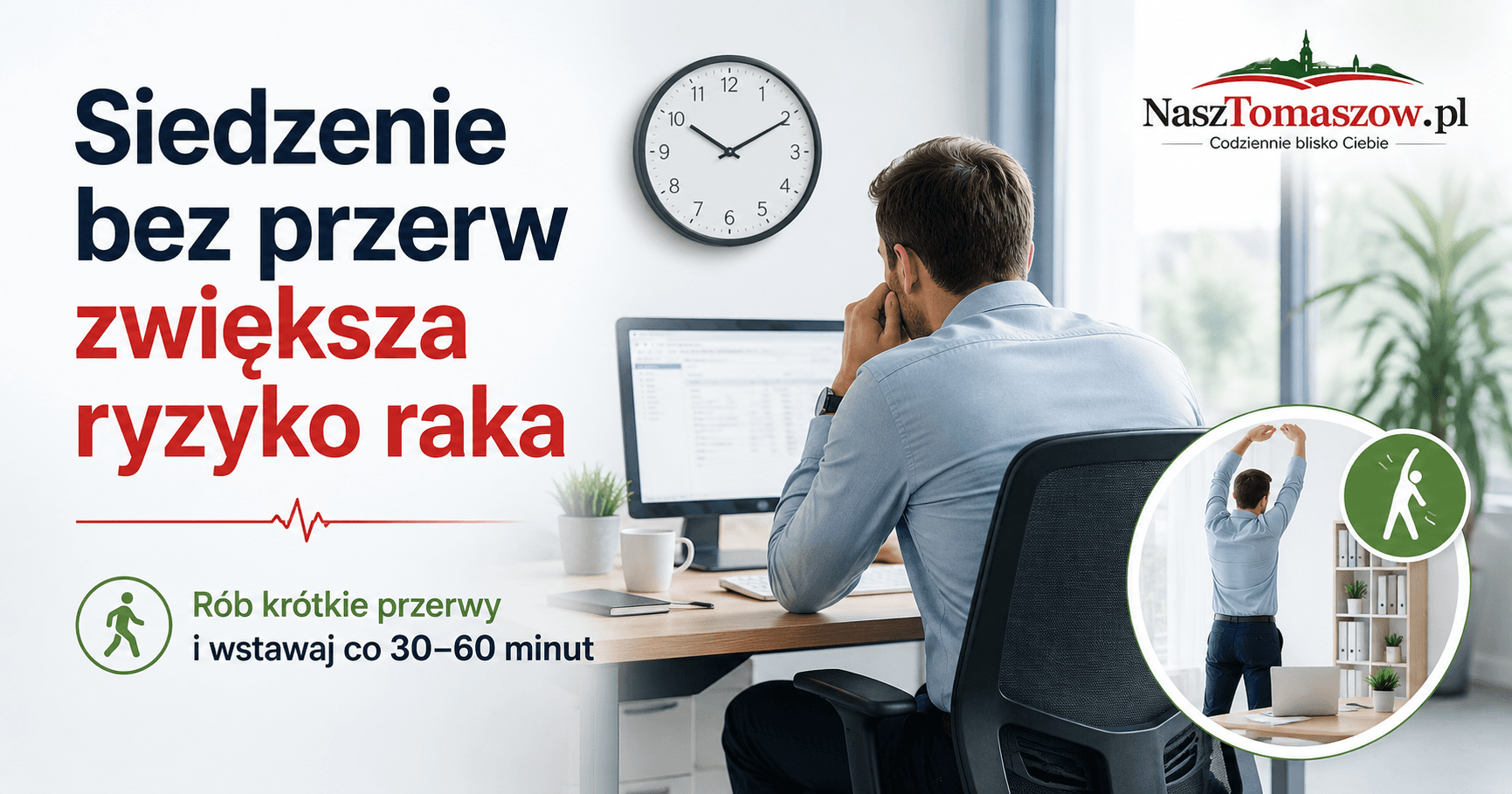 Siedzenie bez przerw może zwiększać ryzyko raka. Nie chodzi tylko o kanapę, ale też o biurko i samochód