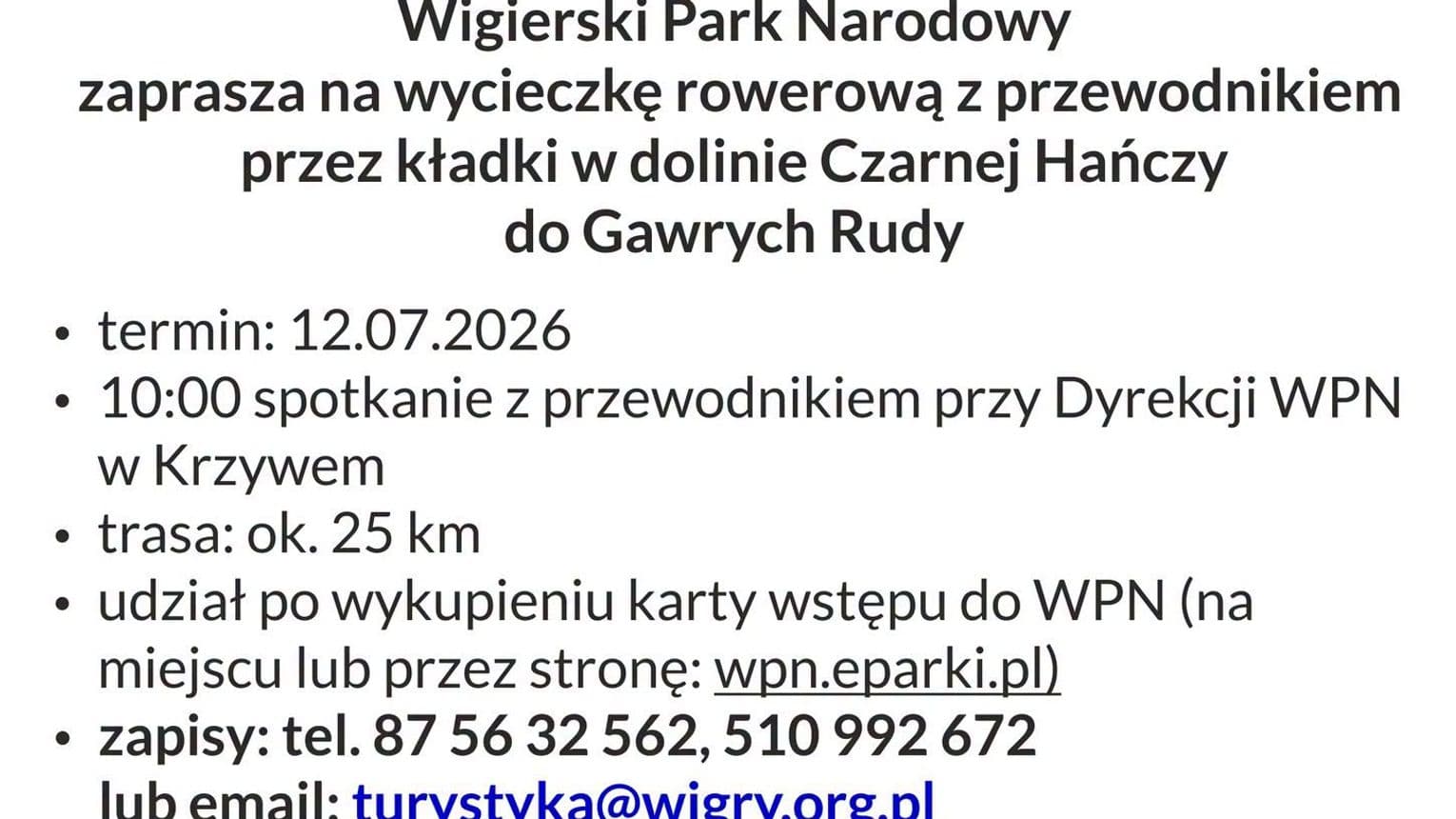 Weekend z przewodnikiem w Wigierskim Parku Narodowym. Pieszo i rowerem przez najpiękniejsze zakątki