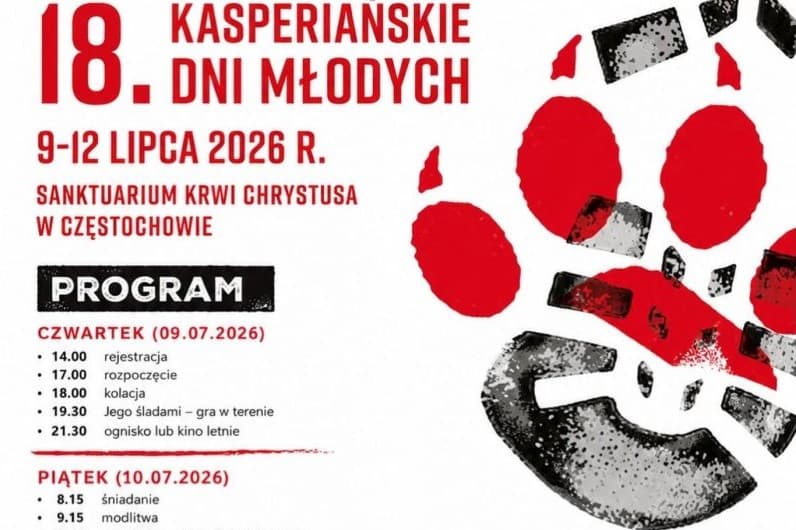 Młodzi spotkają się w Częstochowie. Zaczynają się XVIII Kasperiańskie Dni Młodych