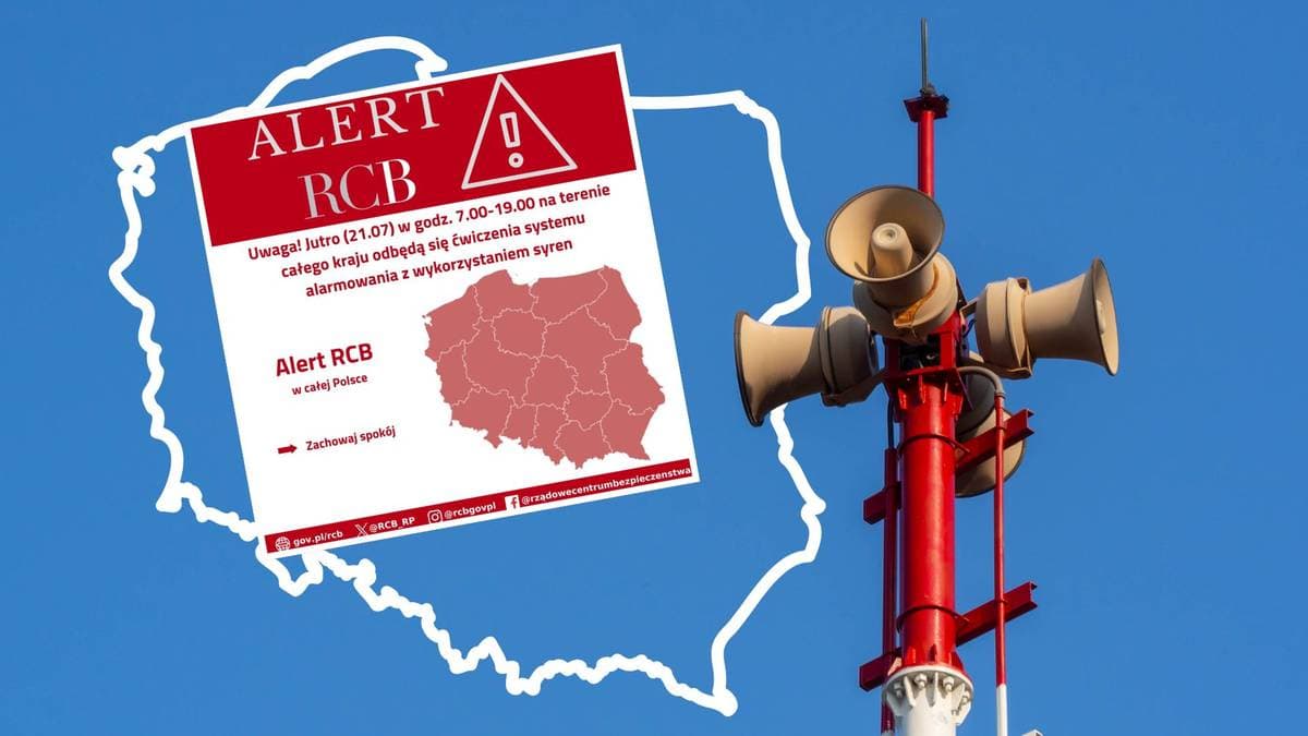 Syreny zawyją w całej Polsce. Alert RCB