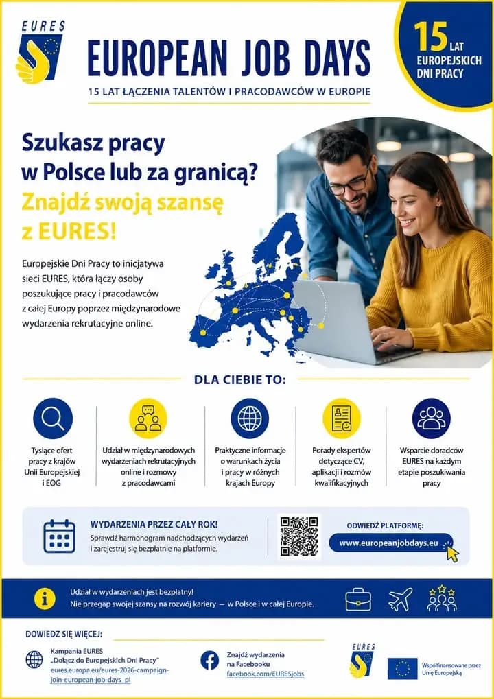 Trwają Europejskie Dni Pracy – bezpłatne wydarzenia rekrutacyjne online