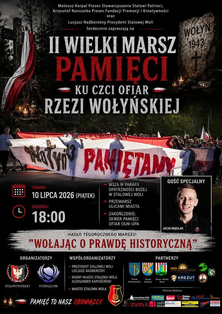 Stalowa Wola: II Wielki Marsz Pamięci ku czci Ofiar Rzezi Wołyńskiej