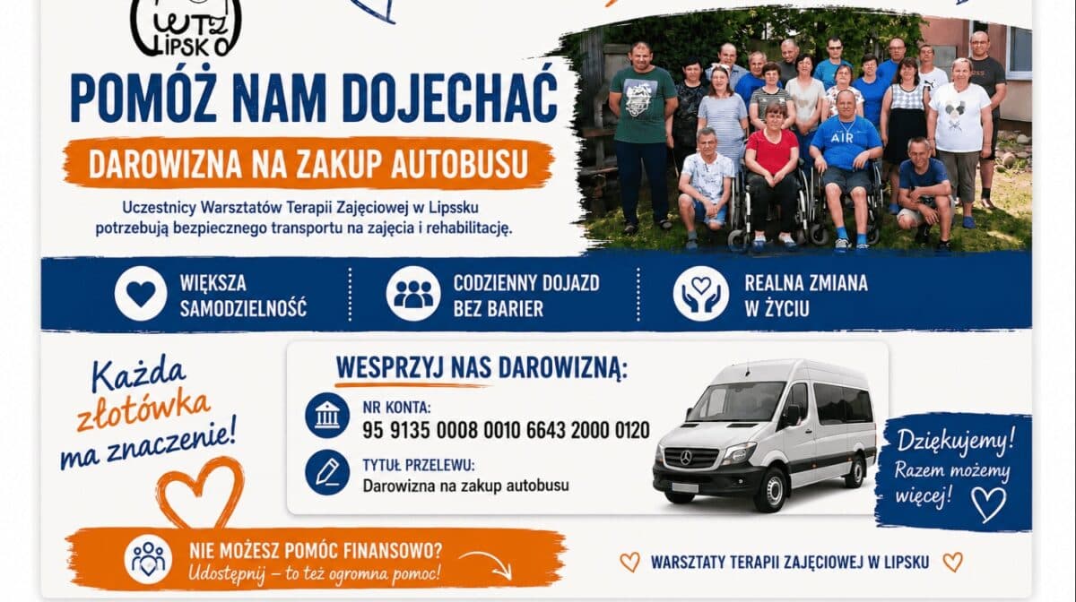 Kupmy autobus dla WTZ Lipsko! Zrzutka społeczna
