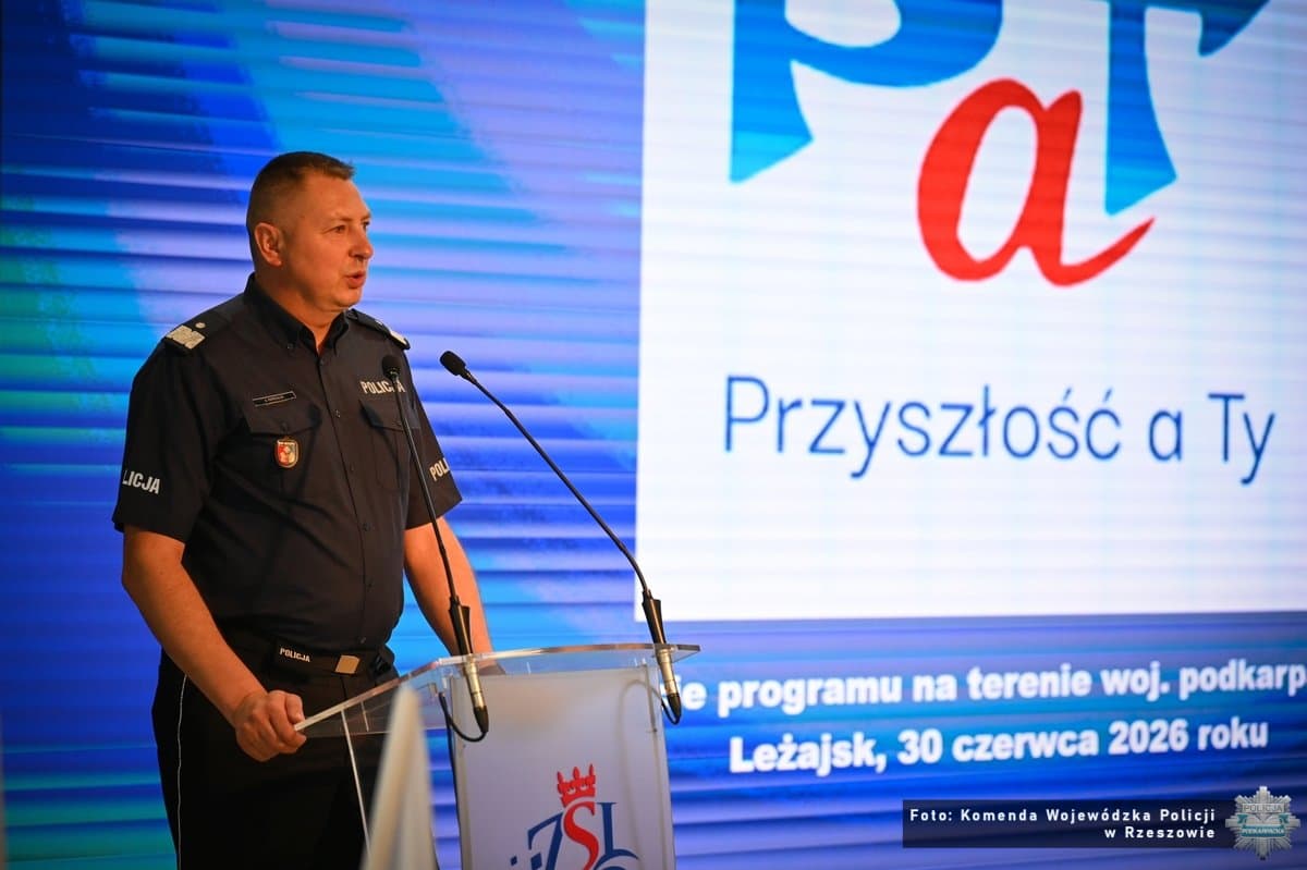 Inauguracja programu policyjnego „Przyszłość a Ty” w leżajskim Zespole Szkół Licealnych