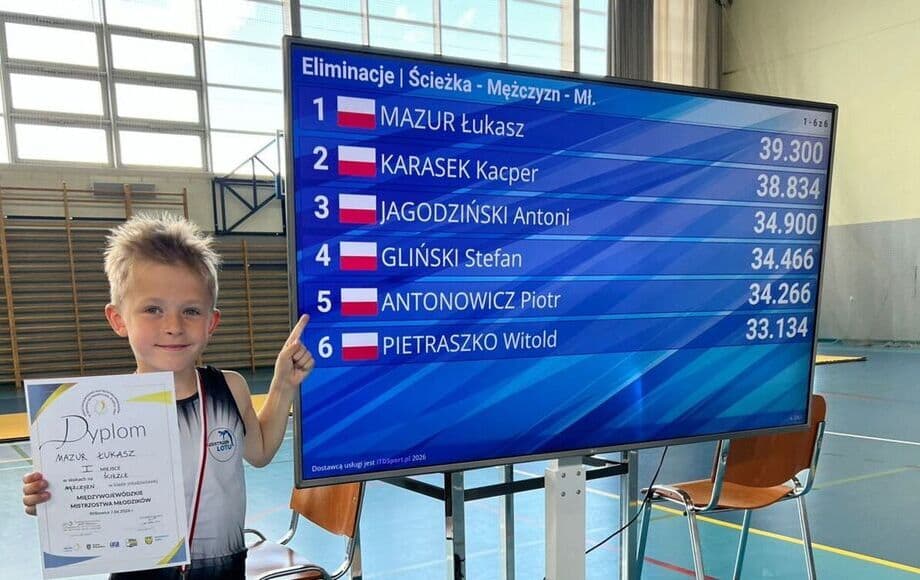9-letni Łukasz Mazur z Gminy Nowa Słupia odnosi kolejne sukcesy na arenie ogólnopolskiej. Młody zawodnik Klubu Sportowego Przestrzeń Lotu Akrobatyka z Kielc należy...