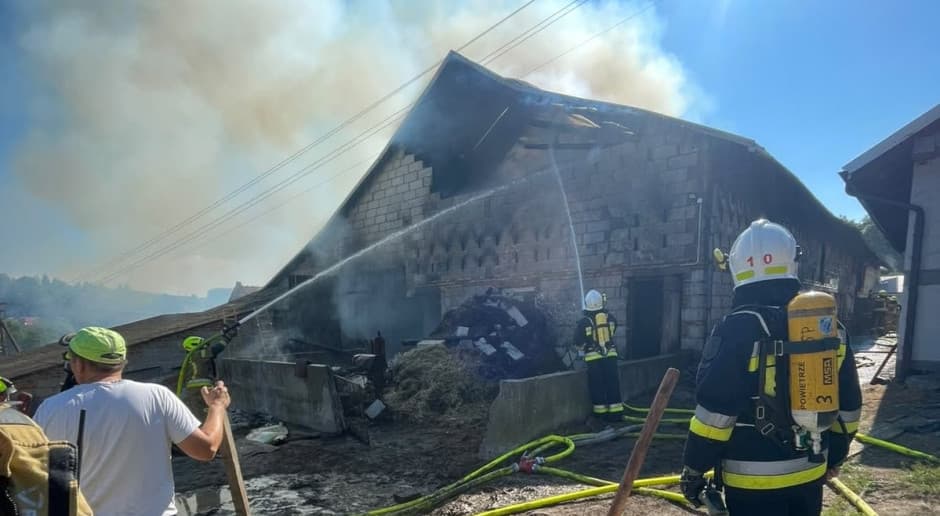 Dramatyczny pożar chlewni na Podkarpaciu. Cztery osoby zatruły się dymem