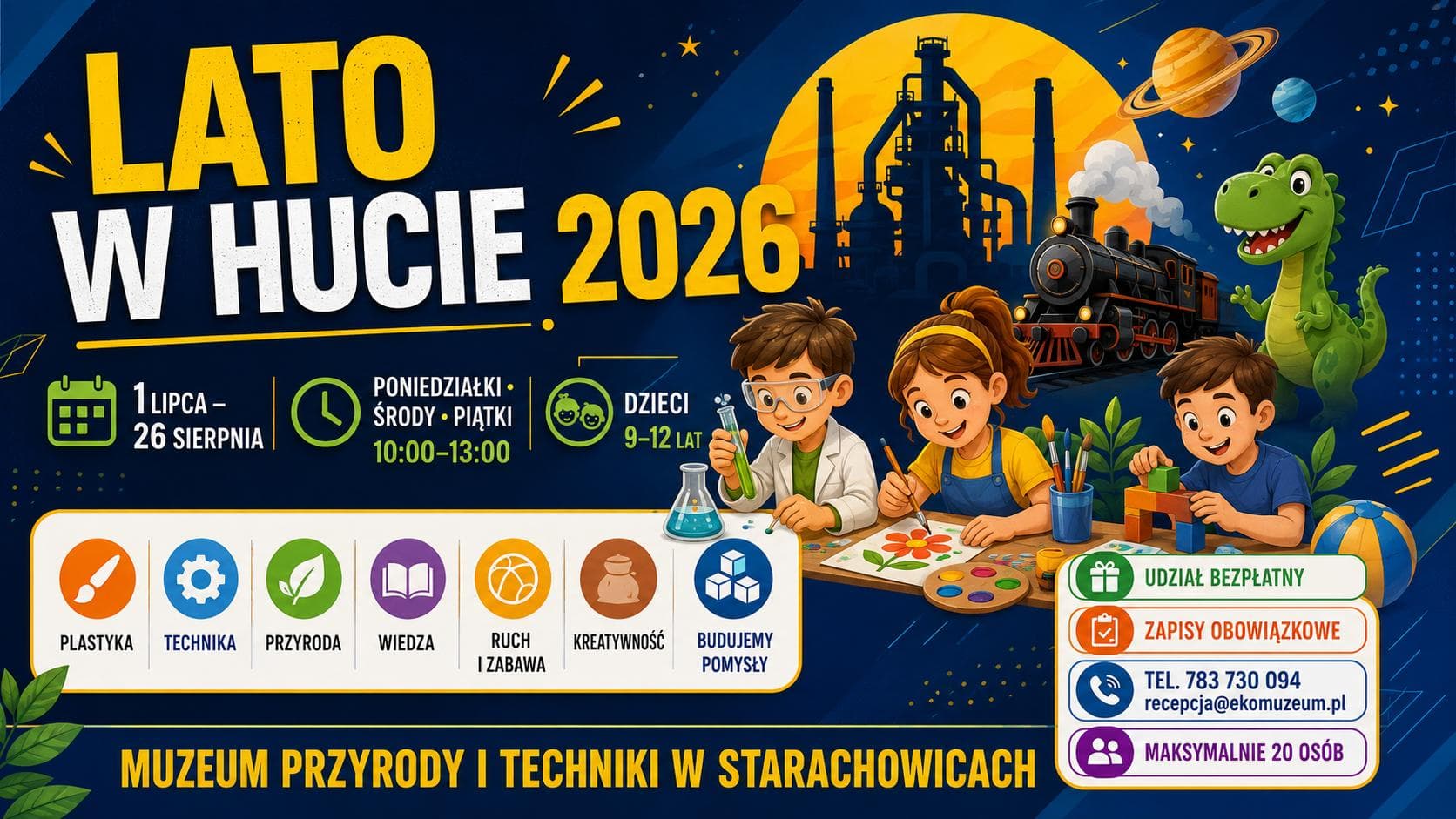 Lato w Hucie 2026 – bezpłatne warsztaty w Starachowicach