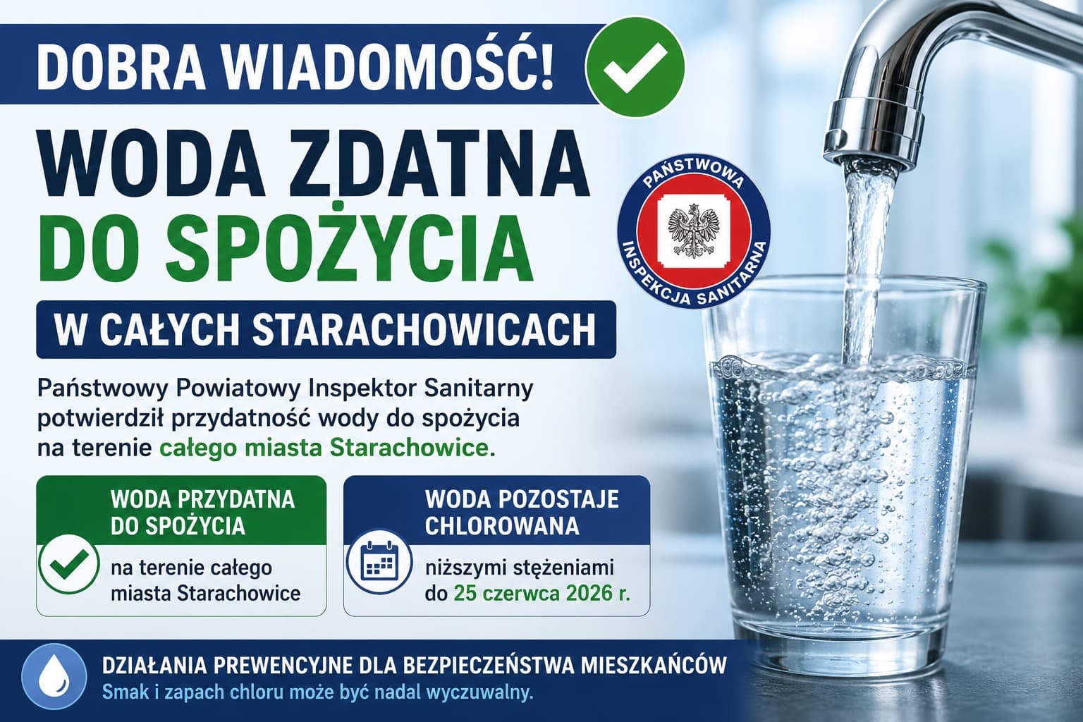 Koniec problemów z wodą. Sanepid dopuścił wodę w mieście