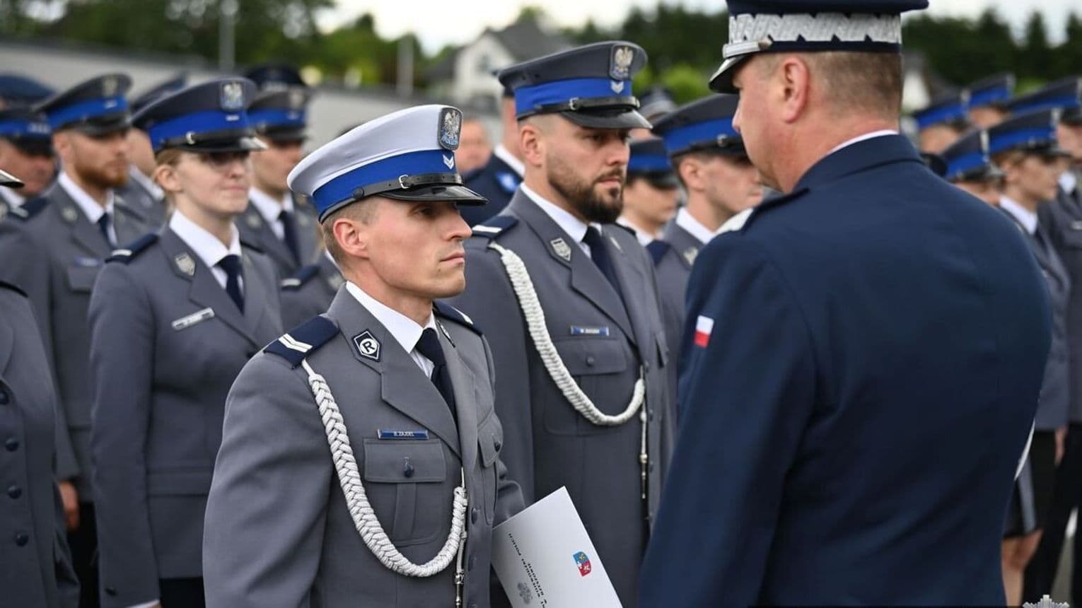 Święto Policji w Zaczerniu: 16 nowych funkcjonariuszy złożyło ślubowanie, wręczono odznaczenia i awanse
