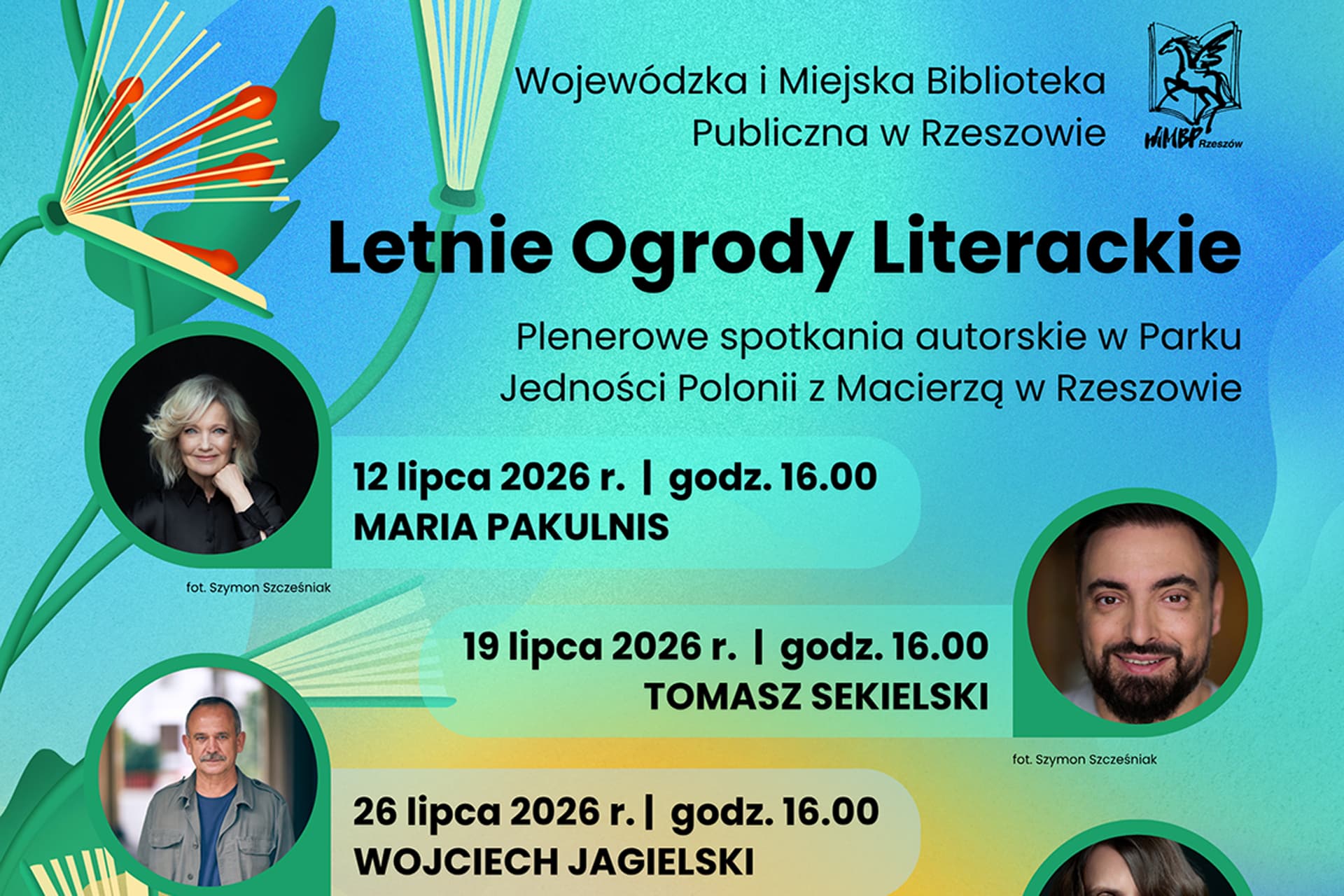 Pakulnis, Sekielski, Raczek i inni. Już od 12 lipca Letnie Ogrody Literackie w Rzeszowie