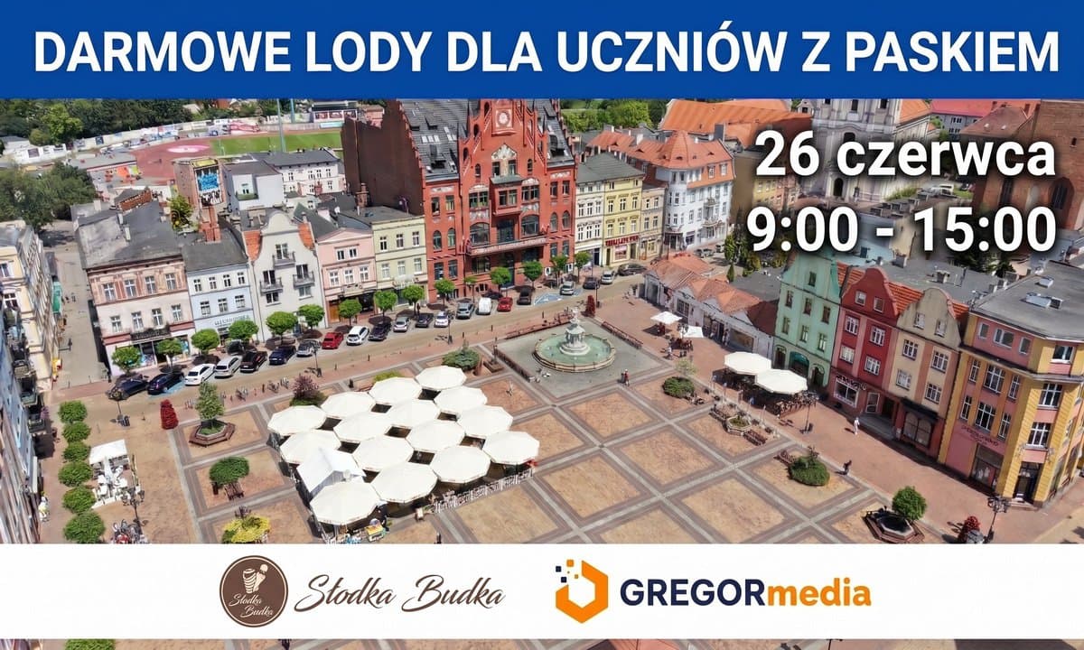 Darmowe lody za świadectwo z paskiem. Akcja na Starym Rynku w Chojnicach