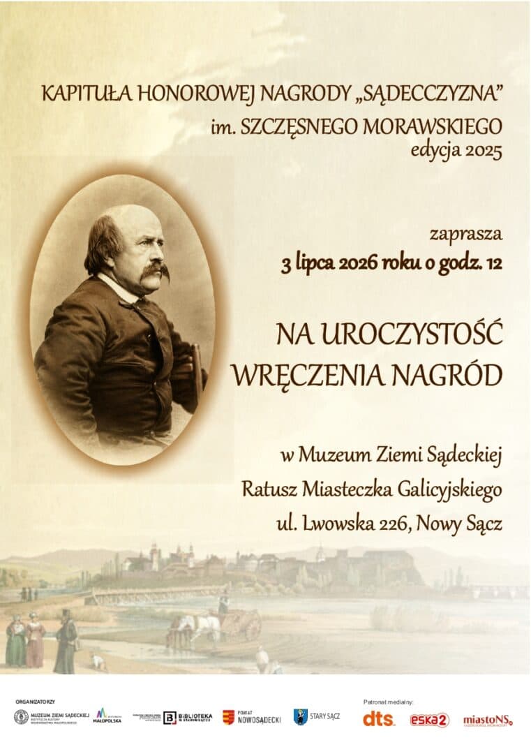 Wręczenie XIX Honorowej Nagrody „SĄDECCZYZNA” im. Szczęsnego Morawskiego – edycja XIX 2025