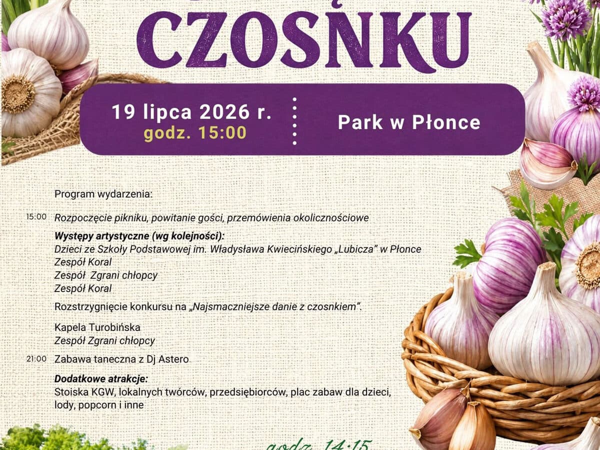 Nowy park i Święto Czosnku