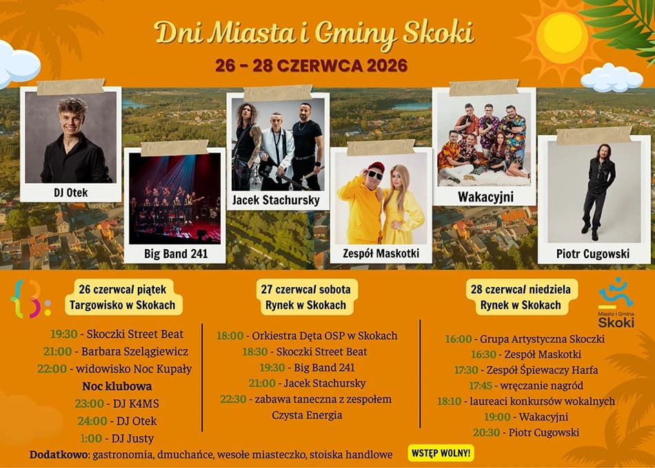 Stachursky i Cugowski w Skokach, już w ten weekend Dni Miasta i Gminy