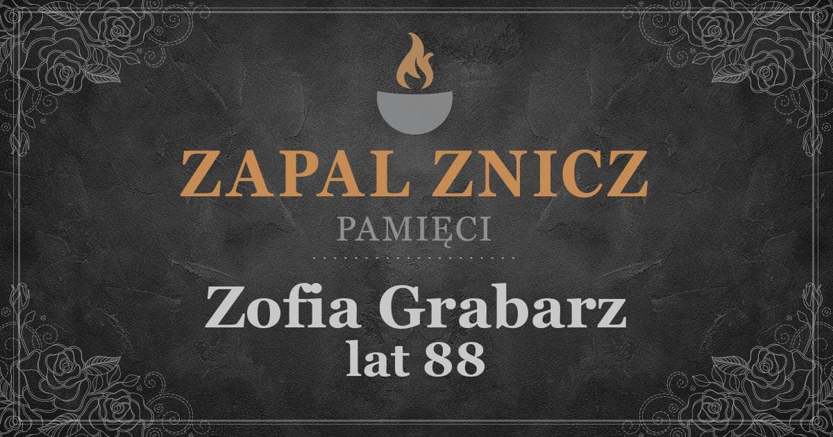 ŚPZofia Grabarzżyła lat 88Zapalonych zniczy (1)